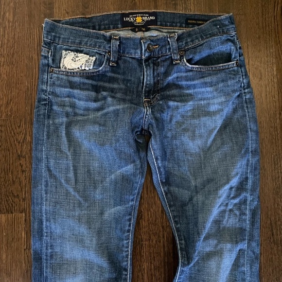 Lucky Brand Sienna Tomboy Crop Lace Cuff Jeans - Picture 4 of 8